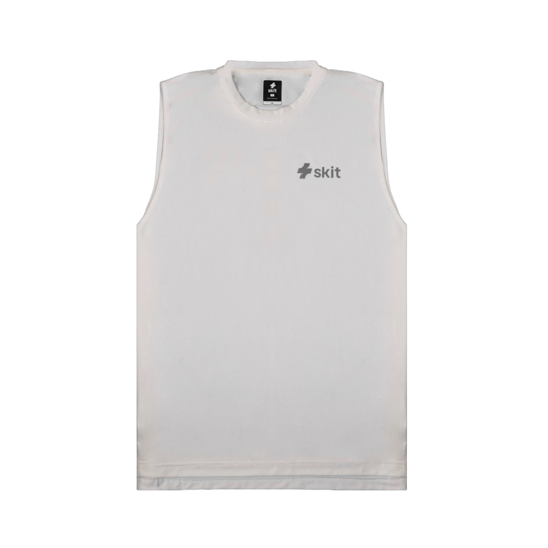 Men's Sleeveless Performance White